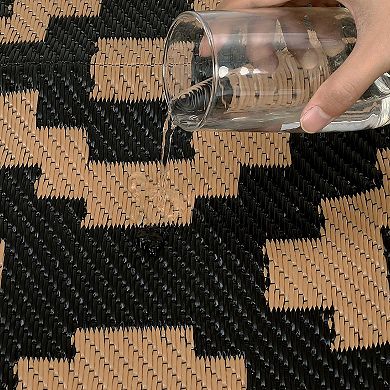 9x18ft Outdoor Rug Waterproof Plastic Straw Rug Reversible Carpet for Camper/RV/Balcony/Deck