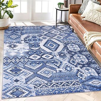 Area Rug Living Room Rug Non Slip Washable Rugs for Bedroom Geometric Aesthetic Carpet