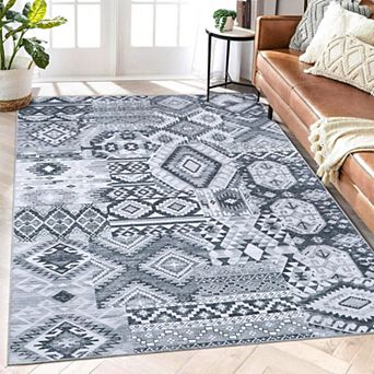 Area Rug Living Room Rug Non Slip Washable Rugs for Bedroom Geometric Aesthetic Carpet