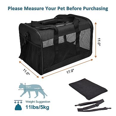GOOPAWS Soft-Sided Airline-Approved Travel Cat Carrier