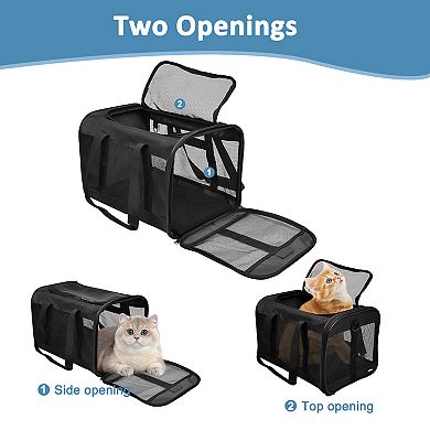 GOOPAWS Soft-Sided Airline-Approved Travel Cat Carrier