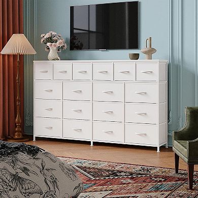 ANIXOL 18-Drawer Fabric Dresser Cabinet