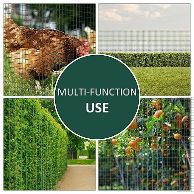 PawHut Coated Wire Mesh Fencing for Protecting Vegetables and Animals