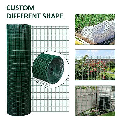 PawHut Coated Wire Mesh Fencing for Protecting Vegetables and Animals