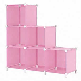 Modular Cube Storage Shelf DIY Stackable 6-Cube Organizer