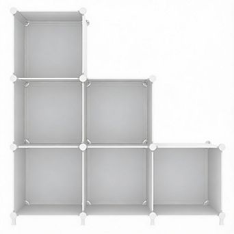 Modular Cube Storage Shelf DIY Stackable 6-Cube Organizer