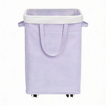 Rolling Laundry Hamper 75L with Removable Mesh Bag & Braked Wheels