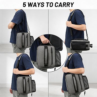 Expandable Lunch Bag for Work Travel with Shoulder Strap