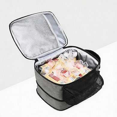 Expandable Lunch Bag for Work Travel with Shoulder Strap