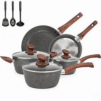 Granite Nonstick Cookware Set 11 pc Induction Ready PFOA Free