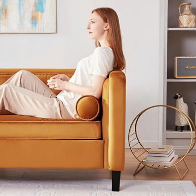 MID-CENTURY VELVET FUTON COUCH