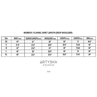 Artyska Women’s Oversized Plaid Button-Down Flannel Shirt