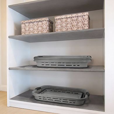 Retail Large Collapsible Laundry Hamper Non-slip Handles Ventilated 41L