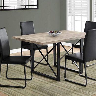 CONTEMPORARY TAUPE DINING TABLE