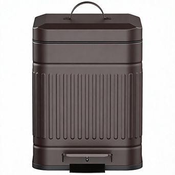 Retro Step Trash Can 5L/1.3 Gal Soft-Close Stainless Steel Odor-Proof