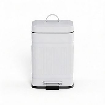 Retro Step Trash Can 5L/1.3 Gal Soft-Close Stainless Steel Odor-Proof