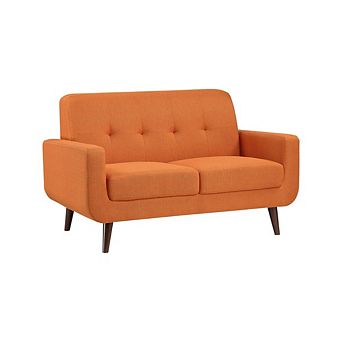 MID-CENTURY FABRIC TEXTURED COUCH