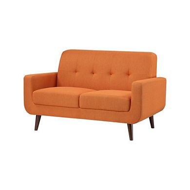 MID-CENTURY FABRIC TEXTURED COUCH