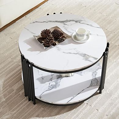 MINIMALIST ROUND MODERN ACCENT TABLE