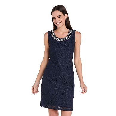 Women's R&M Richards 2-Piece Lace & Matte Jersey Jacket & Dress Set