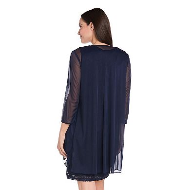 Women's R&M Richards 2-Piece Lace & Matte Jersey Jacket & Dress Set