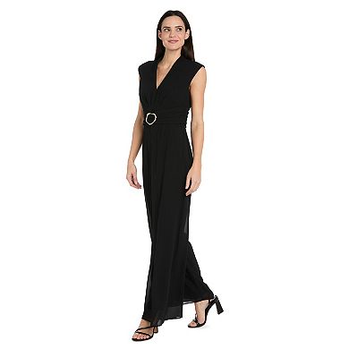 Women's R&M Richards Funnel Neck Envelope Front Jumpsuit