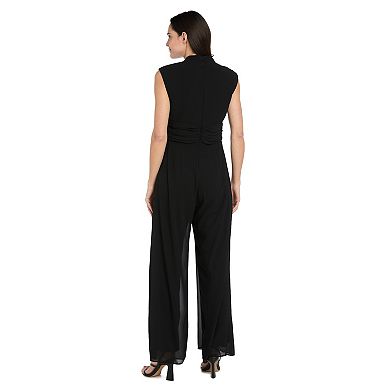 Women's R&M Richards Funnel Neck Envelope Front Jumpsuit