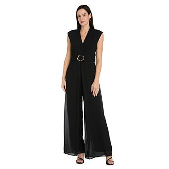 Women's R&M Richards Funnel Neck Envelope Front Jumpsuit