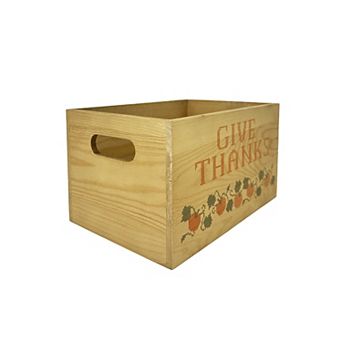 Celebrate Together™ Fall Give Thanks Printed Wood Crate