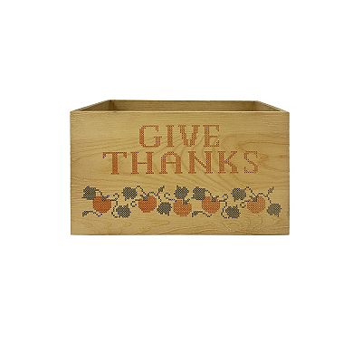 Celebrate Together™ Fall Give Thanks Printed Wood Crate