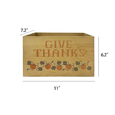 Celebrate Together™ Fall Give Thanks Printed Wood Crate