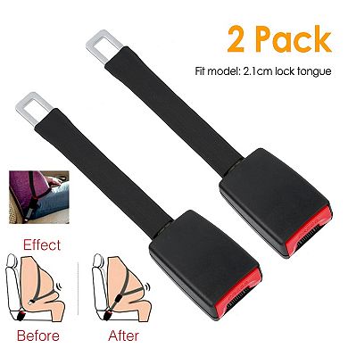 2PCS Car Seat Belt Extender 9in Safety Buckle Extension