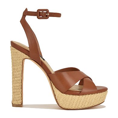 Nine West Weston Women's Open Toe Block Heel Dress Sandals