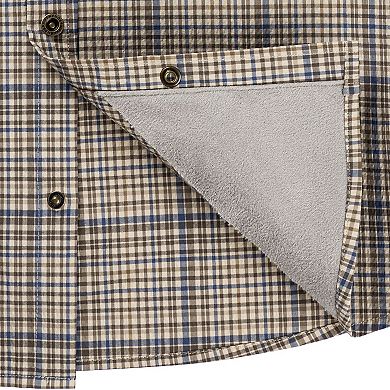 Men's Legendary Whitetails Textured Stretch Woven Plaid Short Sleeve Shirt