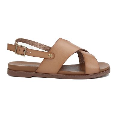 Yoki DOREEN-03 Women's Flat Criss Cross Backstrap Sandals
