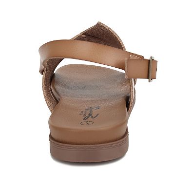 Yoki DOREEN-03 Women's Flat Criss Cross Backstrap Sandals
