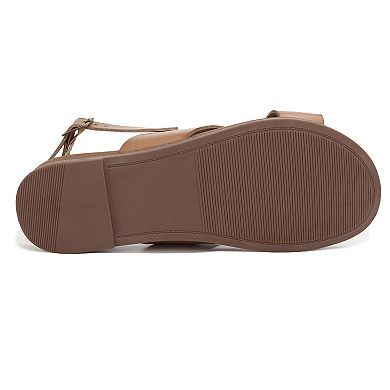 Yoki DOREEN-03 Women's Flat Criss Cross Backstrap Sandals