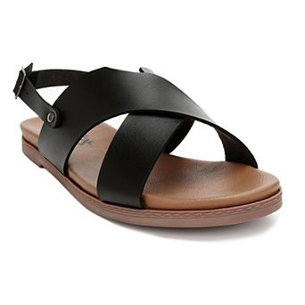 Yoki DOREEN-03 Women's Flat Criss Cross Backstrap Sandals