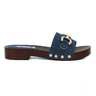 Yoki Melissa-15 Women's Wooden Slip-On Clog Sandals