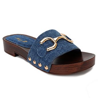 Yoki Melissa-15 Women's Wooden Slip-On Clog Sandals