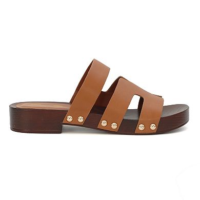 Yoki Melissa-20 Women's Wooden Slip-On H-Band Sandals