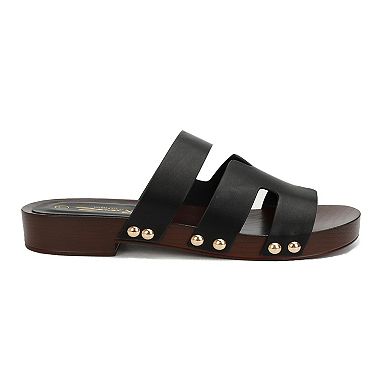 Yoki Melissa-20 Women's Wooden Slip-On H-Band Sandals