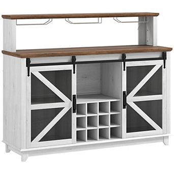 HOMCOM Bar Cabinet with Lights Wine Bar Cabinet