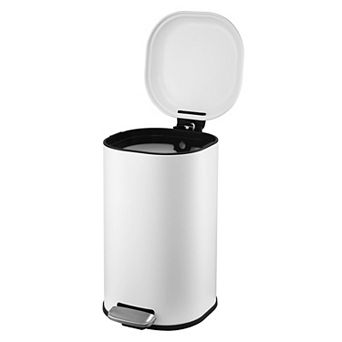 8 Gallon Bathroom Step Trash Can, 30L Square Foot Pedal Garbage Can Without Inner Bucket