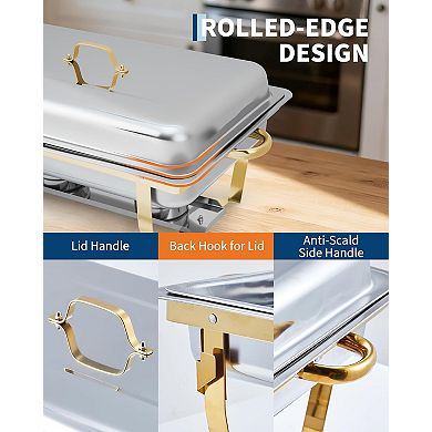 2-Pack 8QT Chafing Dishes for Buffet