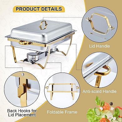 2-Pack 8QT Chafing Dishes for Buffet
