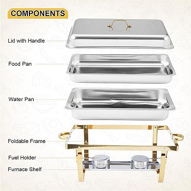 2-Pack 8QT Chafing Dishes for Buffet