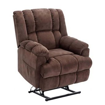 Dual Motor Heat Massage Infinite Position 350 LBS Electric Power Lift Recliners with Power-Remote