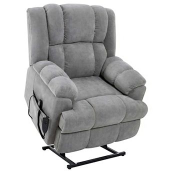 Dual Motor Heat Massage Infinite Position 350 LBS Electric Power Lift Recliners with Power-Remote