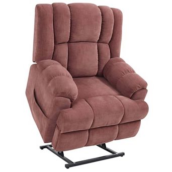 Dual Motor Heat Massage Infinite Position 350 LBS Electric Power Lift Recliners with Power-Remote